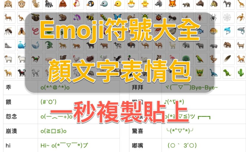 顏文字表情包大全 一秒複製貼上fb Line Emoji符號圖片快速輸入 笑臉 哭臉 生氣 難過 驚嚇 無奈 害怕