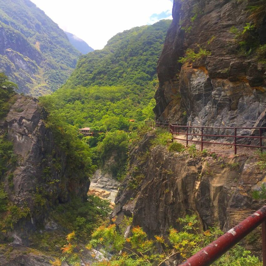 太魯閣綠水步道沿途種滿樟樹林，遊客在此吸入的每一口氣，都充滿著樟樹的清香，這裡在花蓮太魯閣公園中屬於一級步道,花蓮太魯閣國家公園,花蓮景點