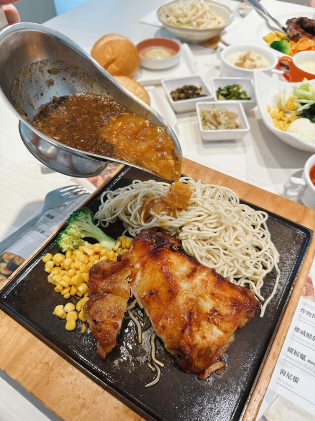 台中赤鬼牛排, 台灣大道店, 赤鬼炙燒牛排, 台中牛排, 餐點, 酥烤雞排, 醬料