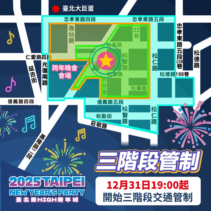 【台北跨年卡司】台北101煙火、跨年演唱會懶人包！交通管制&活動時間一次看