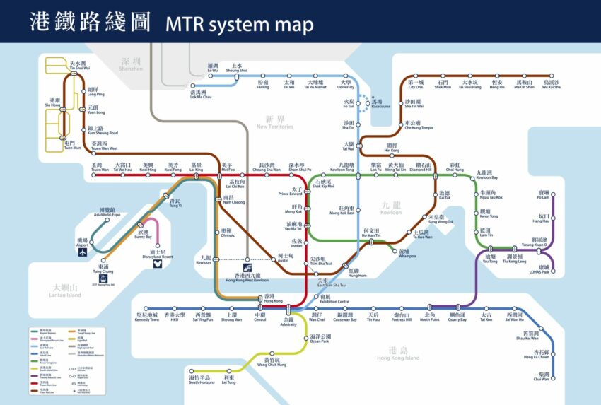 【香港地鐵攻略】港鐵路線、香港地鐵圖、車票/八達通/一日票購買優惠、必拍香港九宮格